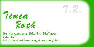 timea roth business card